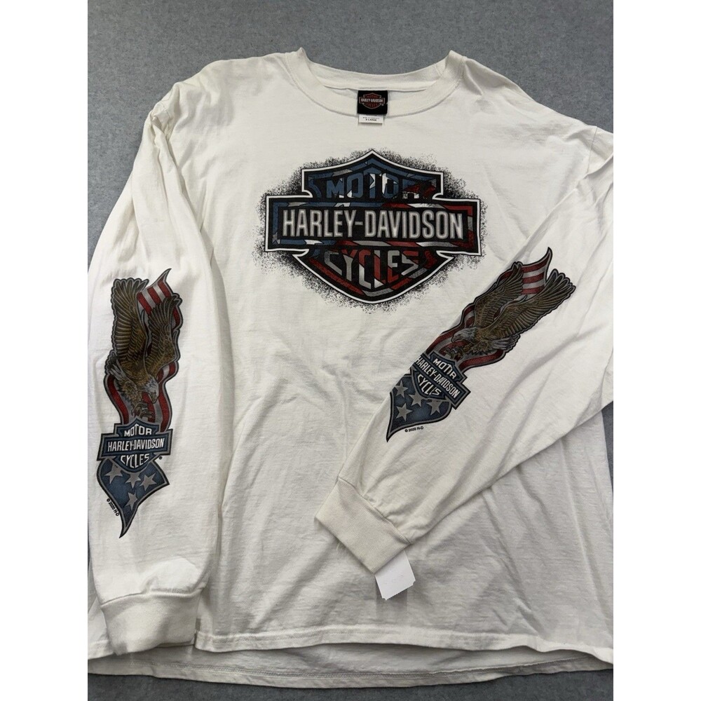 Harley-Davidson Virginia Beach VA Legendary Long Sleeve Graphic White XL T-Shirt